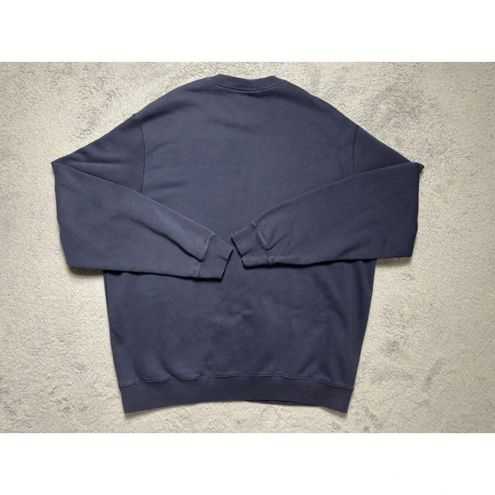Vintage Y2K Nike Spellout Swoosh Logo Crewneck Sweatshirt Men's XL Pullover Navy